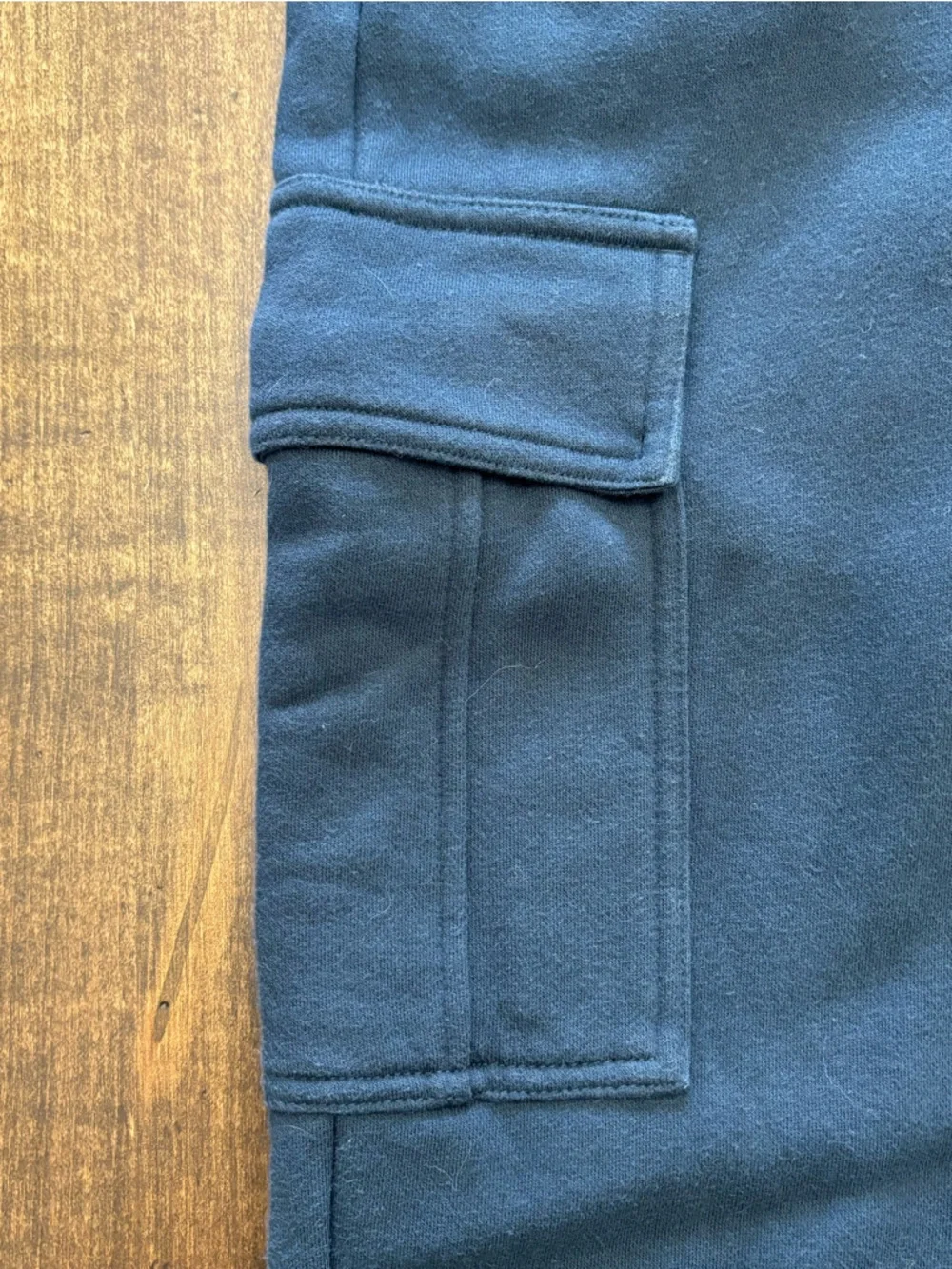 Tuff Athletics Cargo Joggers Size S NWOT Navy Fleece Utility Sweatpants - Picture 4 of 10
